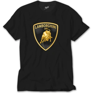 Z Zeplin Lamborghini Logo 2 Siyah Tişört