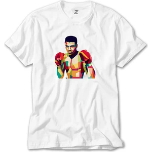 Z Zeplin Muhammed Ali Mozaik Beyaz Tişört