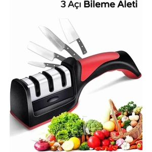 Octopus Bazaar Bıçak Bileme Aleti 3 Aşamalı, 3 Açılı Bıçak Bileyici,Bıçak Keskinleştirmek Için Pratik Mutfak Eşyası