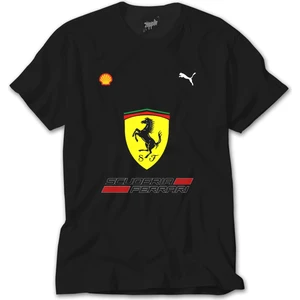 Z Zeplin F1 Ferrari Siyah Tişört