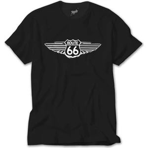 Z Zeplin ROUTE66 Kanat Siyah Tişört