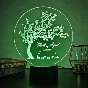 Lerad-Lazer Art Sevgililer günü, Yıldönümü Ve Özel Günler İçin Gece Lambası. 16 Renk+ Dokunmatik ve Uzaktan Kumandalı Işık. Hediye Olarak Mükemmeldir.