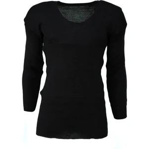 Erkek Kışlık %100 Yün Termal Fanila Uzun Kollu Kalın Klasik Yün Örme Düz Renk Sıcak Tutar