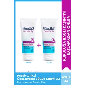 Sensidaily Günlük Yoğun Nemlendirici Vücut Bakım Kremi 200 ml 2'li Avantajlı Paket