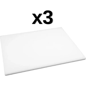 3'Lü 40x30x2 Cm Polietilen Kesme Tahtası Kesim Levhası