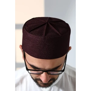 İhvan Online Kubbeli Kalıp Namaz Takkesi Mürdüm