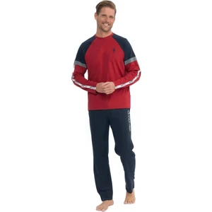 U.S. Polo Assn. Pamuk Uzun Kol 4 Mevsim Giyilebilir Erkek Pijama Takım 18831