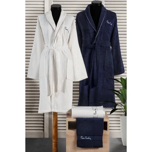 Pierre Cardin 4'lü Aile Seti Ribbon Lacivert-Beyaz