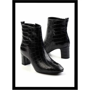Siyah Kroko  Kadın Bot & Bootie K02246551511
