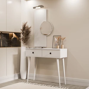 Odesa (Ahşap Ayaklı) 2 Çekmeceli Aynalı Dresuar