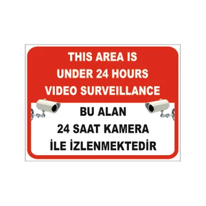 Dekota Güvenlik Kamerası Levhası Bu Alan 7/24 Izlenmektedir