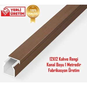 Extra Kendinden Yapışkanlı Kahve Kablo Kanalı 12X12 1 Metre