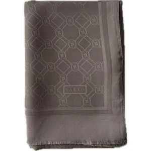 Özel Seri Monogram Jakarlı Şal 40830-KOYU Kırmızı