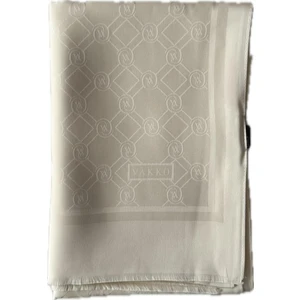 Özel Seri Monogram Jakarlı Şal 40830-KOYU Kırmızı