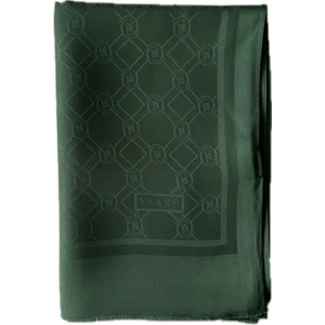 Özel Seri Monogram Jakarlı Şal 40830-KOYU Kırmızı