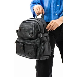 Siyah Rolox Geniş Ebatlı Yumuşak Kadın Sırt Çantası 37×35