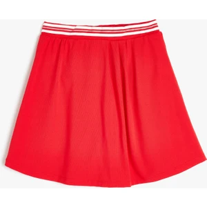 Mini Şort Etek Pileli Beli Lastikli