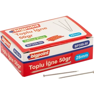 | Toplu Iğne 50 Gram, Nikel Kaplamalı, 28 Mm, Dayanıklı ve Paslanmaz