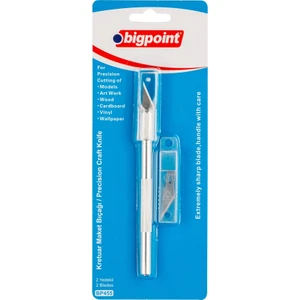 Kretuar Maket Bıçağı 2 Yedekli Karbon Bıçak Güvenli ve Ergonomik Tasarım