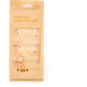 Zürafa Sarı Mini Cep Islak Mendil