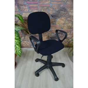 Bilgisayar Sandalye Kılıfı Pıtı Kare Siyah
