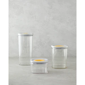 English Home Adly Plastik 3 Parça Saklama Kabı 700 ml – 1,4 L – 2 L Yeşil-Krem