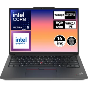 Thinkpad E14 Gen 6 Ultra 5 125U 64GB 2tb SSD 14" Wuxga W11P Notebook 21M7002PTX 016