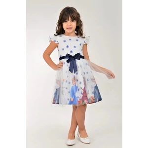 Buse & Eylül Bebe Beyaz Elsa Karlar Kraliçesi Kız Çocuk Elbisesi