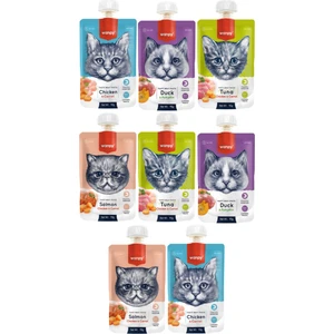 Tasty Meat Paste Taze Sıvı Kedi Ödül Maması Karışık 90gr - 8 Adet