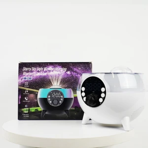 HM-2310 Siyah Rgb Işıklı Çalar Saatli Bluetooth Hoparlörlü Şarj Standı