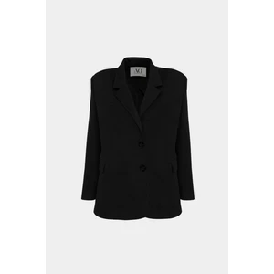 Açelya Okcu Premium Oversize Çift Düğme Blazer Kadın Süet Ceket