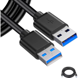 USB A To USB A Iki Ucu Erkek Çift Taraflu USB 3.0 Kablo 50 cm AL4777