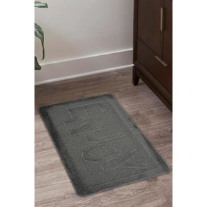 Doğal Kaymaz Taban Banyo Paspas Uzun Ömürlü Yumuşak Dokulu Su Emici Yıkanabilir Yazılı Paspas Antrasit Enjoy 60x100