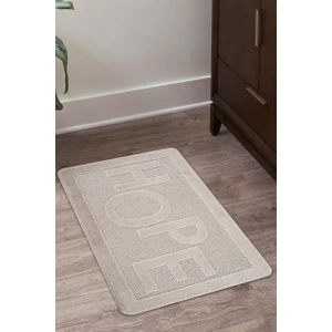 Doğal Kaymaz Taban Banyo Paspas Uzun Ömürlü Yumuşak Dokulu Su Emici Yıkanabilir Yazılı Paspas Vizon Hope 60x100