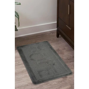 Doğal Kaymaz Taban Banyo Paspas Uzun Ömürlü Yumuşak Dokulu Su Emici Yıkanabilir Yazılı Paspas Antrasit Hope 60x100
