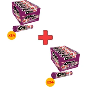 Onix Salsa Vişneli Sert Şeker 22,4 gr x 24 Adet Kutulu 2'li Paket