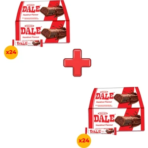 Dale Kakao Krema Dolgulu Bar 18 gr x 24 Adet Kutulu 2'li Paket