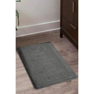 Doğal Kaymaz Taban Banyo Paspas Uzun Ömürlü Yumuşak Dokulu Su Emici Yıkanabilir Yazılı Paspas Antrasit Shine 60x100