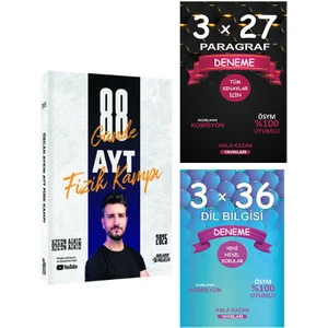 Parlayan Projeler 2025 Ayt 88 Günde Fizik Kampı / Anla Kazan Dilbilgisi Deneme
