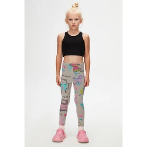 Ay Grisi Chirping Animals Kız Çocuk Yazlık Desenli Tayt