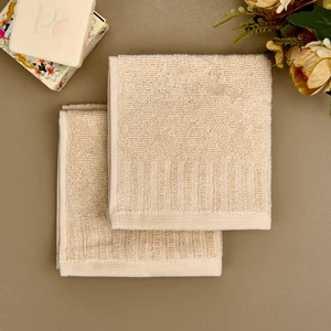 Soft Patte 2'li Havlu Seti - Krem - 30X30 cm