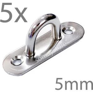 Tekne Oval Tabanlı Köprü Iki Delikli Mapa 316 Paslanmaz 5mm 54x16 5 Adet