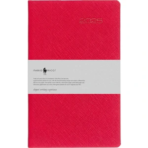 Fabio Ricci 1030 2025 Günlük Ajanda 13 x 21 cm Kırmızı