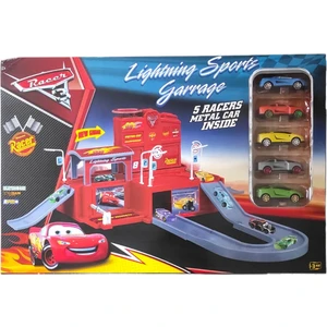 Brother Toys Oyuncak Büyük Boy Şimşek Mcqueen Otopark Garaj Seti 5 Adet Metal Araba Hediyeli 50 Cm.