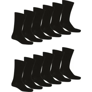 Black Swallow Erkek Siyah Pamuklu 12'li Paket Soket Çorap