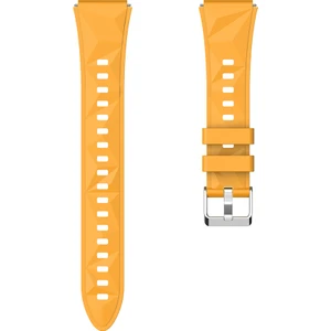 Huawei Watch Gt 5 41MM Kordon Metal Tokalı Silikon Strap Kayış KRD129 Sarı