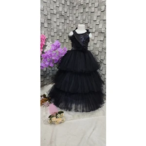 Siyah Tarlatanlı Abiye & Doğum Günü Elbisesi