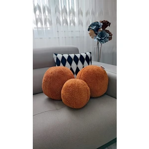 3' Lü Top Kırlent / Yastık 2 Büyük Kremit/ 1 Küçük Kremit( 42CM / 25CM)