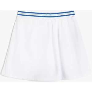 Mini Şort Etek Pileli Beli Lastikli