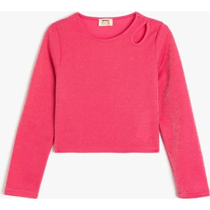 Bisiklet Yaka Slim Fit Uzun Kollu Bluz